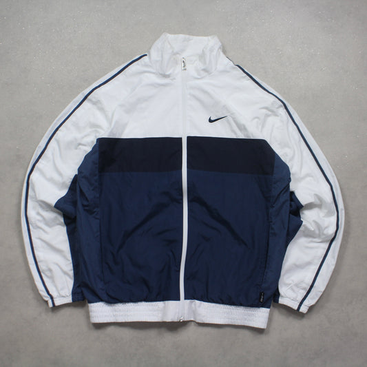RARE 2000s Nike Track Jacket White - (M)