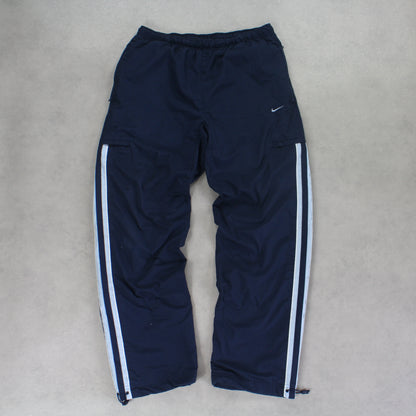 RARE 2000s Nike Trackpants Navy - (L)