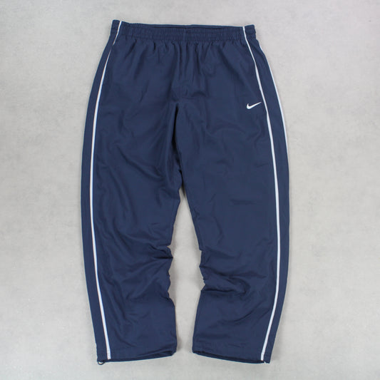 RARE 00s Baggy Nike Trackpants Blue - (L)