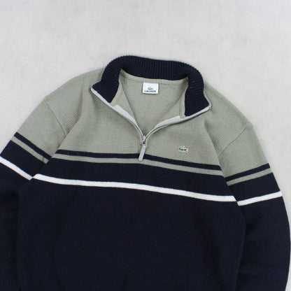 RARE 90s Lacoste 1/4 Zip Jumper - (L)