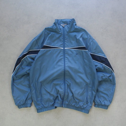 RARE 2000s Nike Track Jacket Blue - (M)