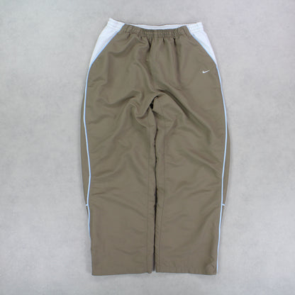 SUPER RARE 00s Nike Trackpants Brown - (L)