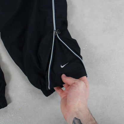 RARE 00s Nike Trackpants Black - (L)