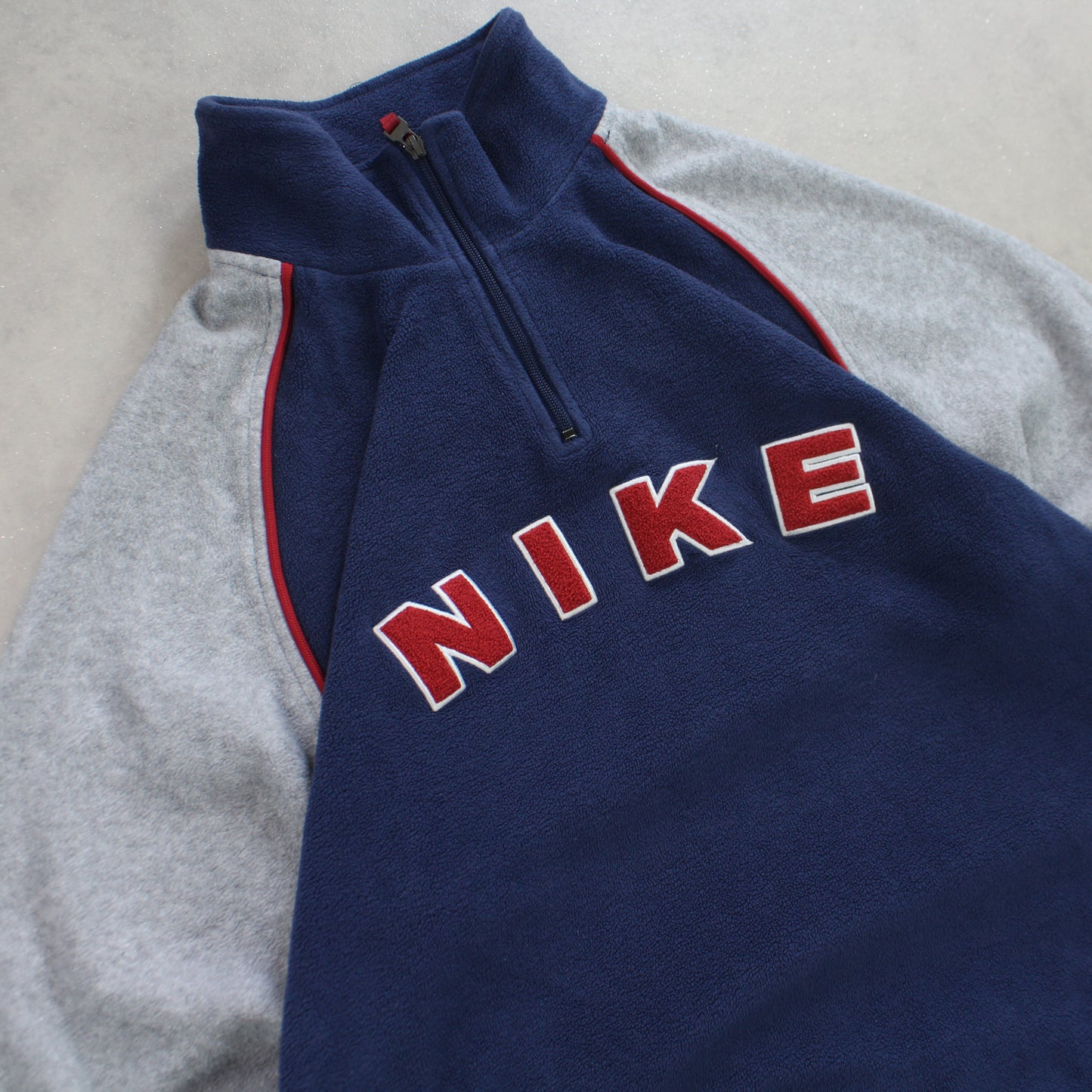 SUPER RARE 2000s Nike 1/4 Fleece Navy - (XL)