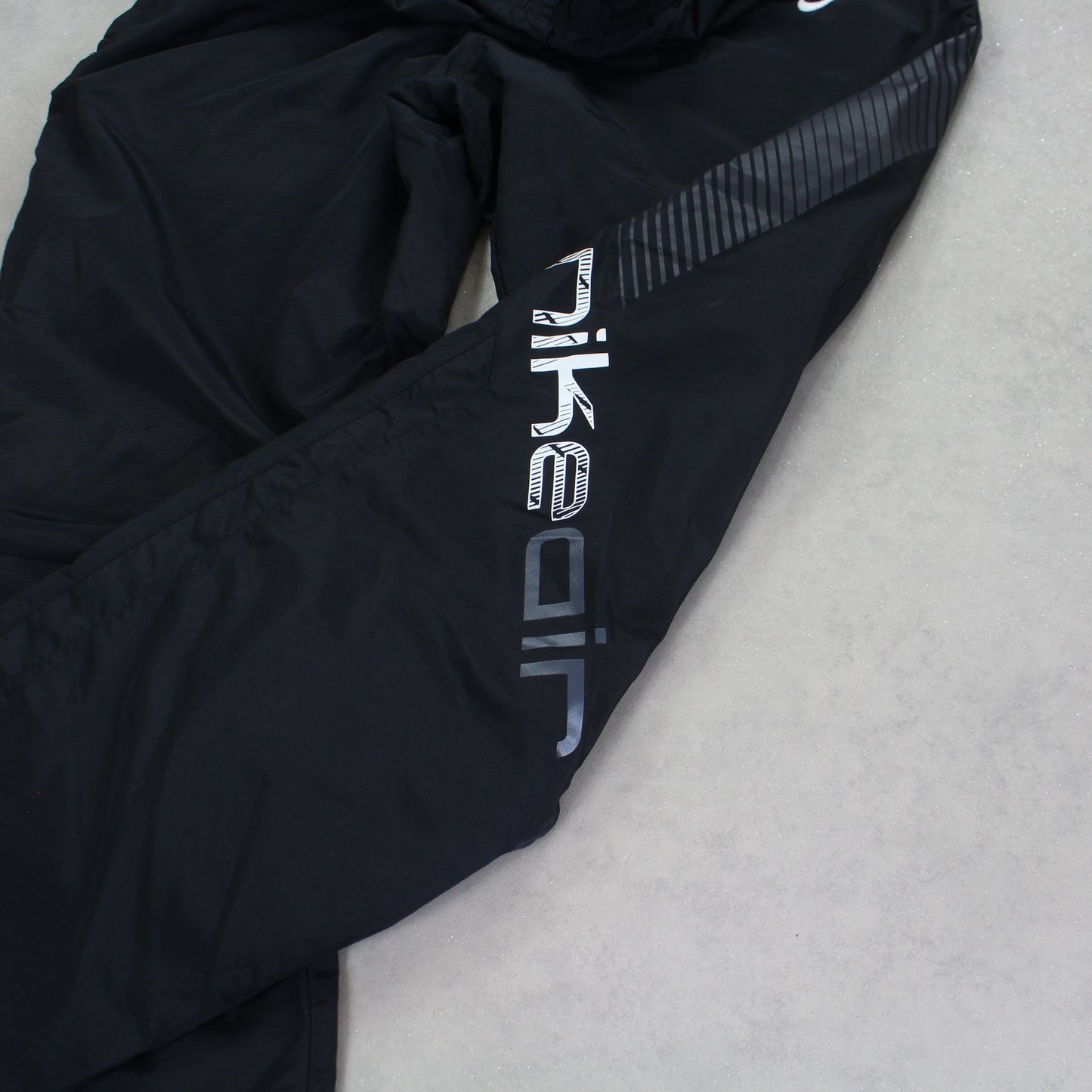 RARE 2000s Baggy Nike Air Trackpants Black - (L)