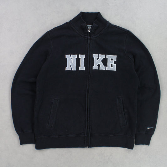 RARE 00s Nike Zip Sweatshirt Black - (XS)