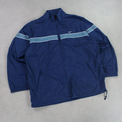 RARE 00s Nike Track Jacket Blue - (XL)