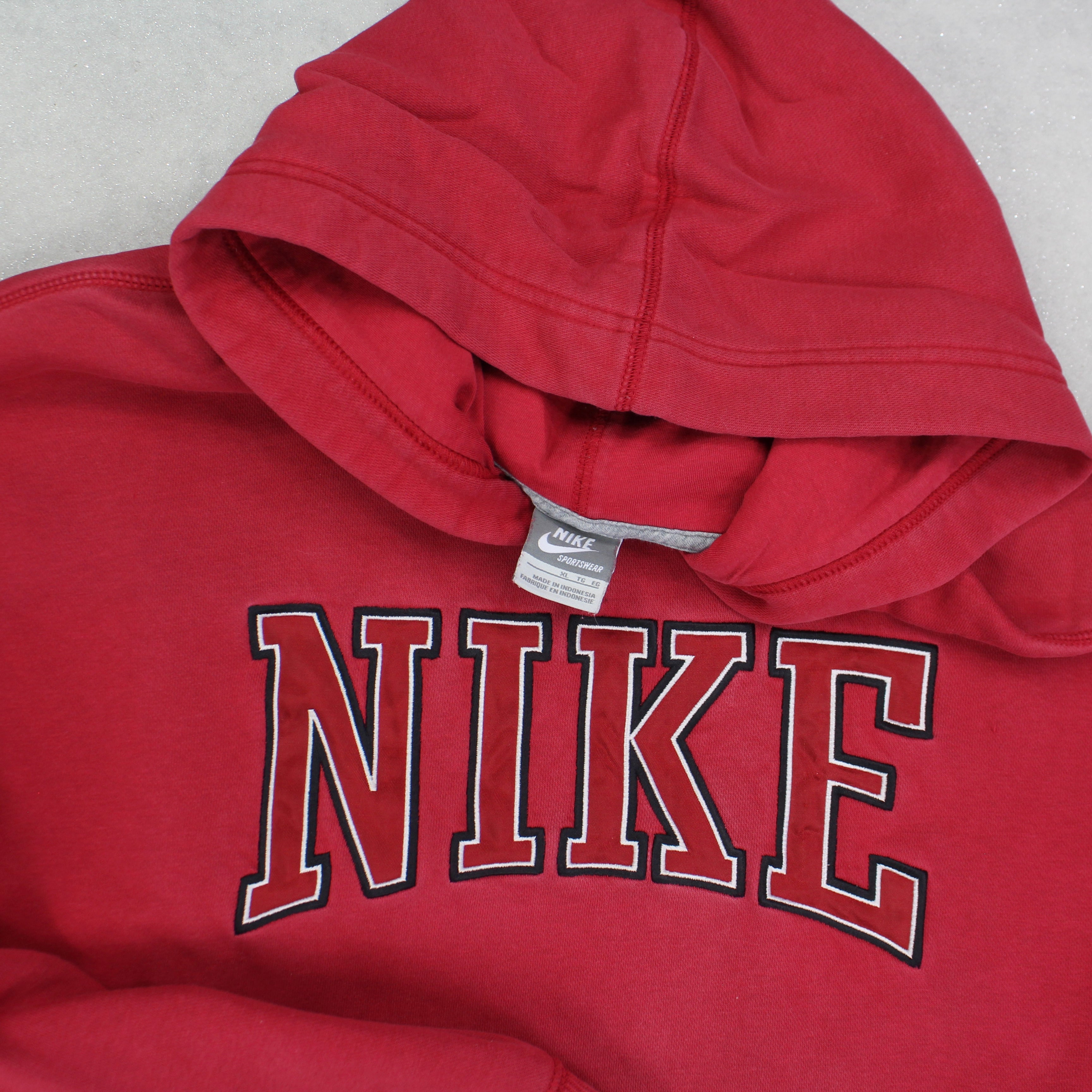 RARE 00s Nike Hoodie Red XL Refined Retro