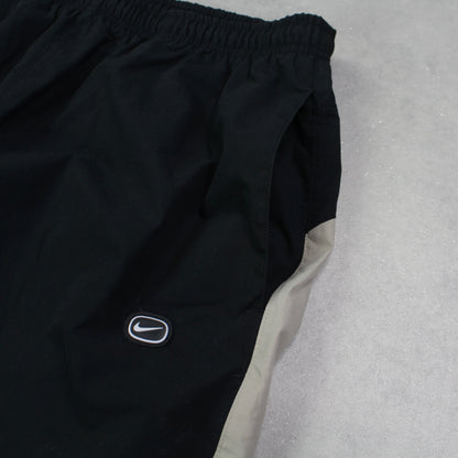 SUPE RARE 2000s Nike Baggy Trackpants Black - (S)