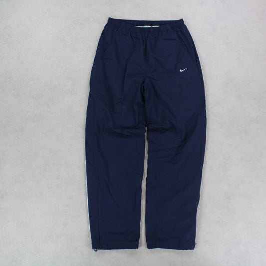 RARE 00s Nike Spell Out Trackpants Navy - (S)