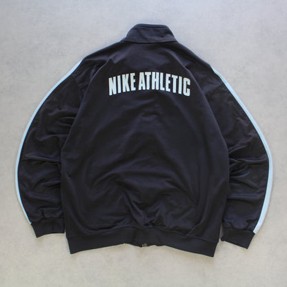 RARE 2000s Nike Athletic Track Jacket Black - (L)