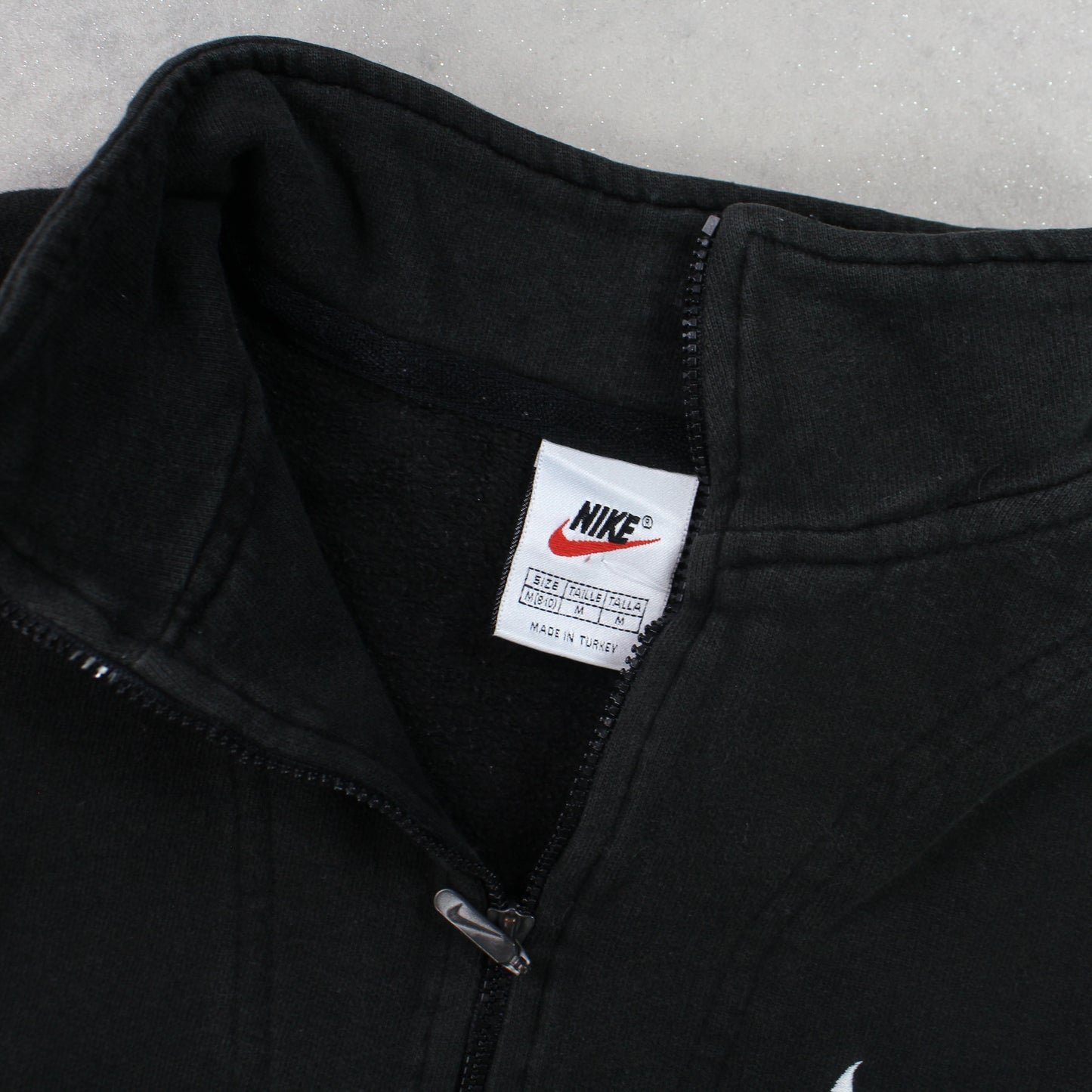 RARE 90s Nike 1/4 Zip Sweatshirt Black - (S)