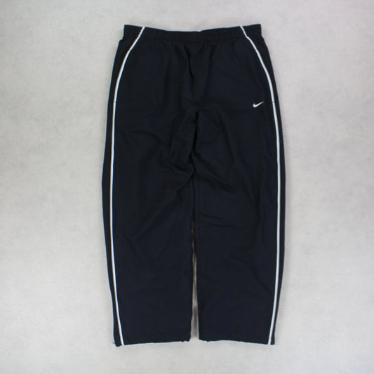 SUPER RARE 00s Baggy Nike Trackpants Black - (L)