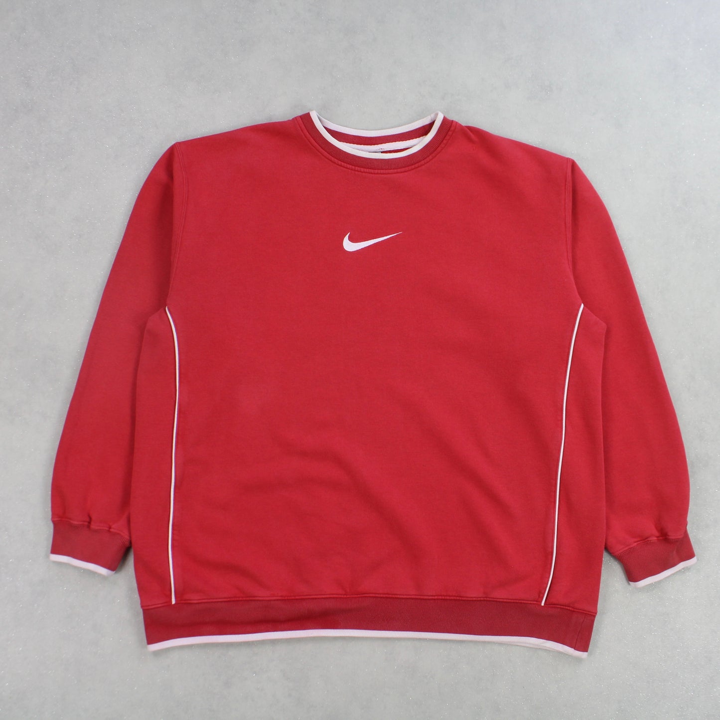 RARE Vintage 00s Nike Swoosh Sweatshirt Red - (XL)