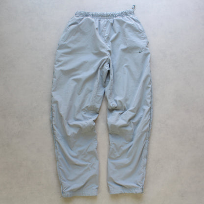 RARE 2000s Nike Trackpants Blue/Grey - (S)