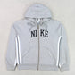 RARE Vintage 00s Nike Zip Up Hoodie Grey - (S)