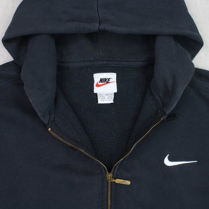 RARE Vintage 1990s Nike Zip Up Hoodie Black - (M)