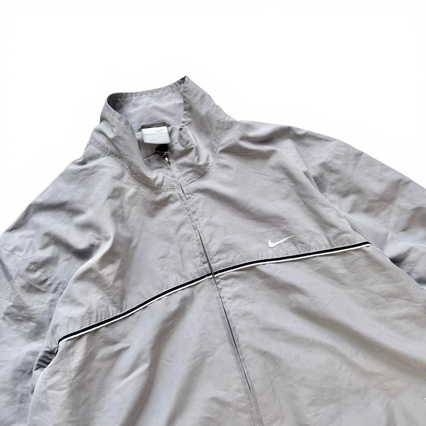 RARE 2000s Nike Track Jacket Grey - (L)