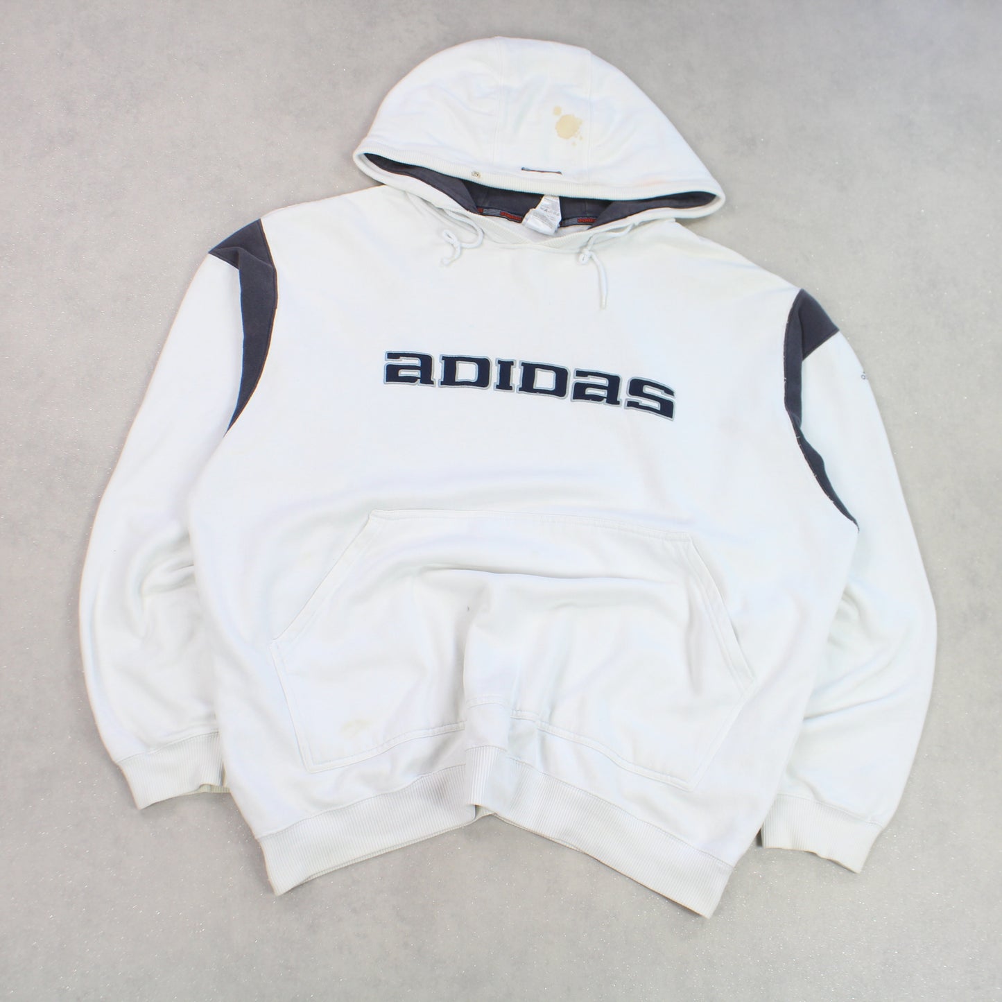 RARE Vintage 1990s Adidas Hoodie White - (XL)