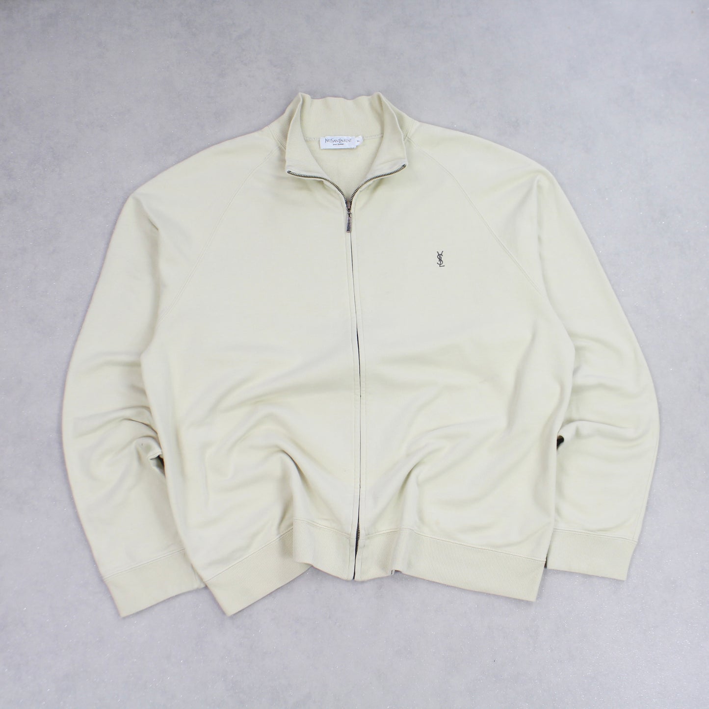 RARE Vintage YSL Zip Up Jacket Cream - (L)