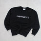 Black Carhartt Spell Out Sweatshirt - (XS)