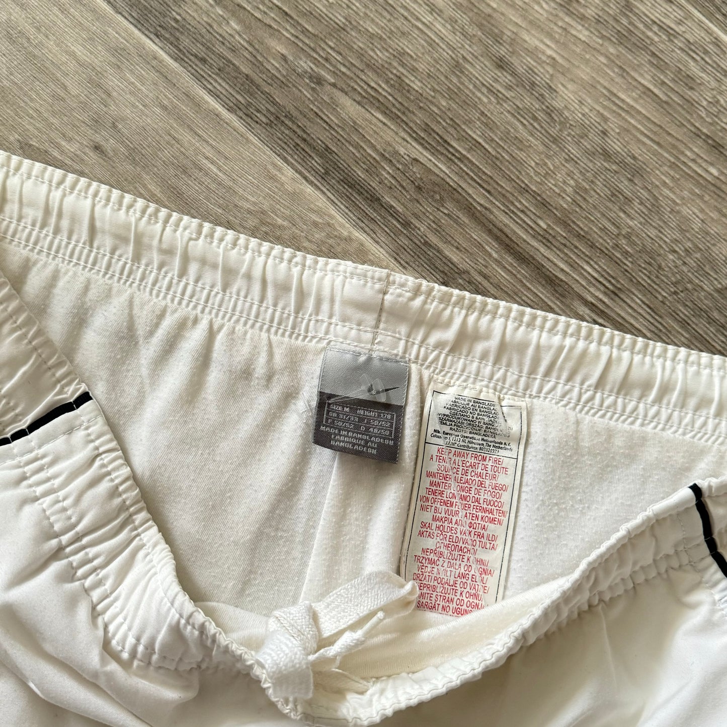 SUPER RARE 2000s Nike Trackpants White - (M)