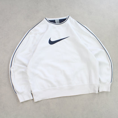 SELTENES Nike Heavyweight Sweatshirt aus den 2000ern, Weiß – (S)