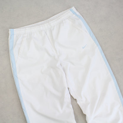 RARE 2000s Nike Trackpants White - (S)