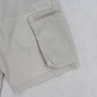 RARE Vintage 00s Nike Cargo Shorts Beige - (M)