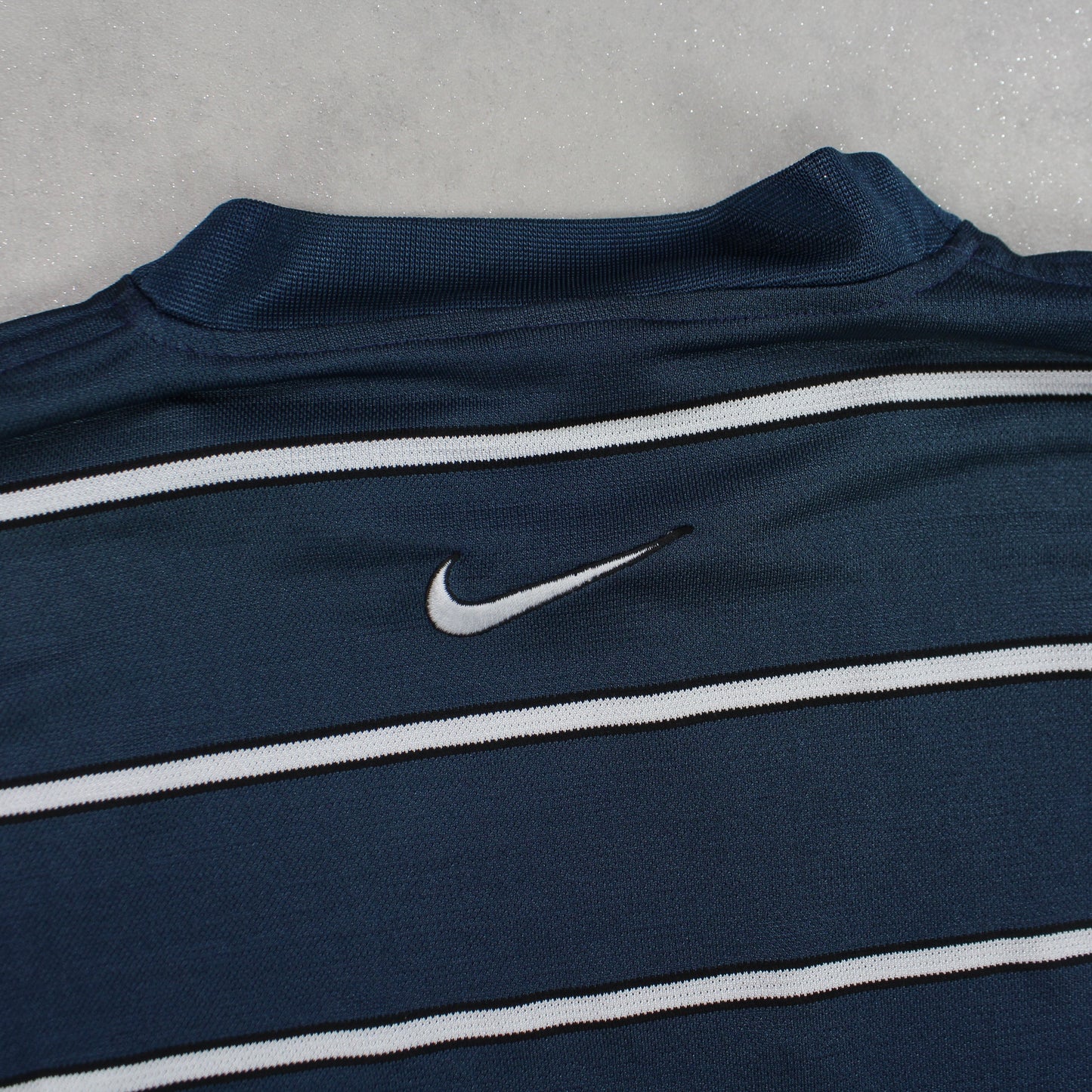 RARE Vintage 1990s Nike Swoosh T-Shirt Navy - (XL)