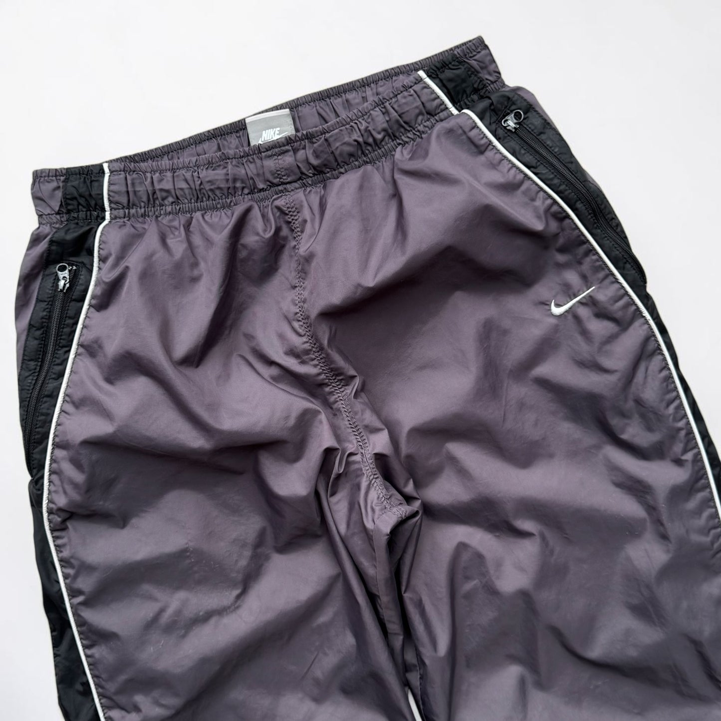 SUPER RARE 2000s Baggy Nike Trackpants Greyish Purple *PREMIUM*  - (S)