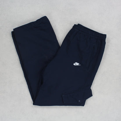 Vintage 00s Nike Cargo Trackpants Navy - (L)