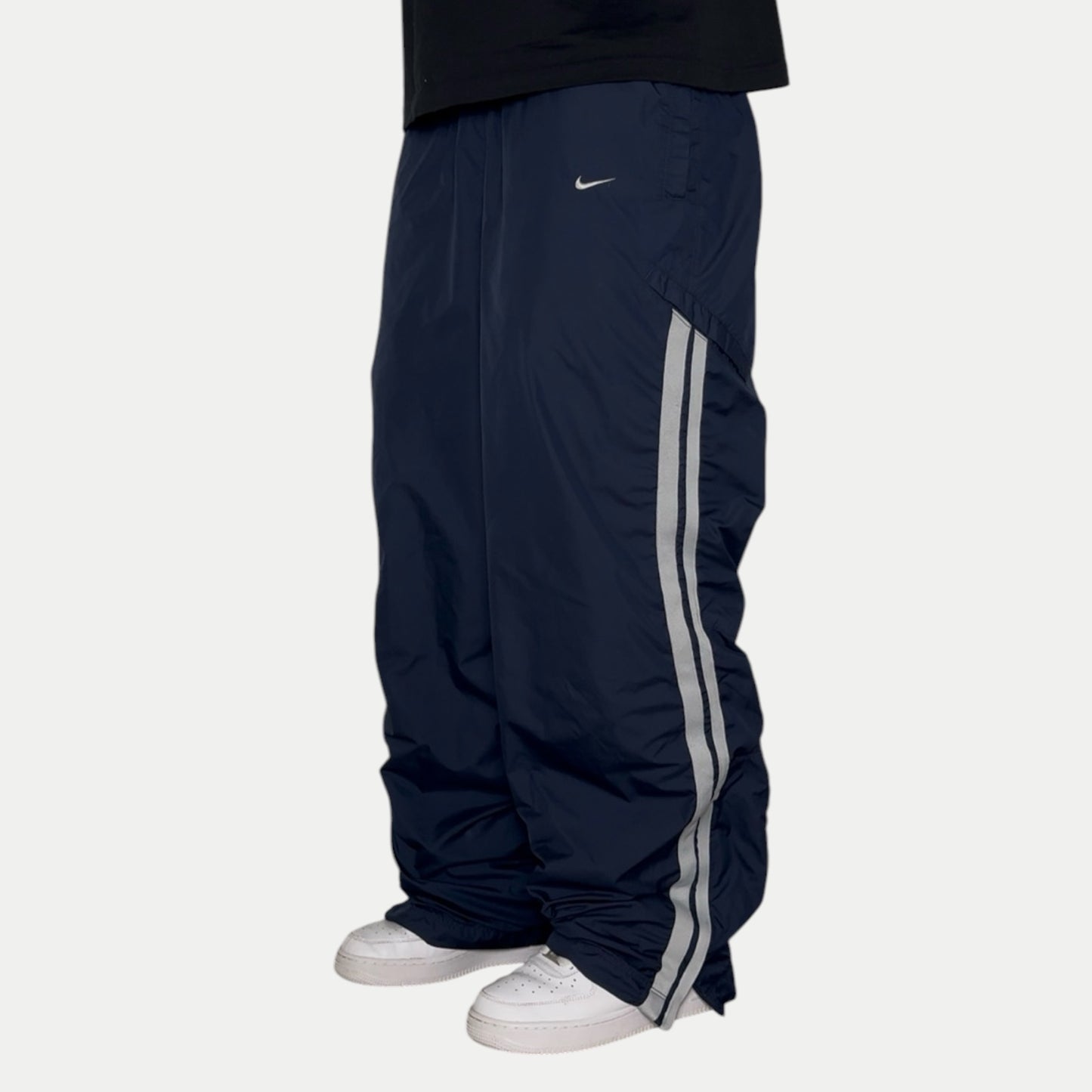 RARE 2000s Baggy Nike Trackpants Navy - (L)