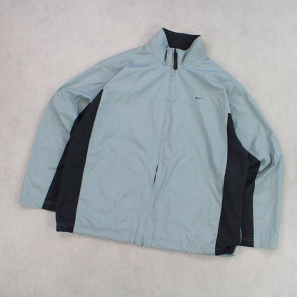 RARE 00s Nike Track Jacket Green - (L)