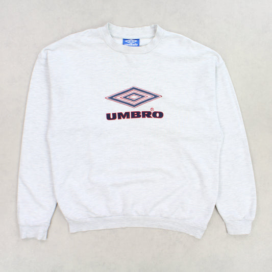 RARE Vintage 1990s Umbro Sweatshirt Grey - (S)