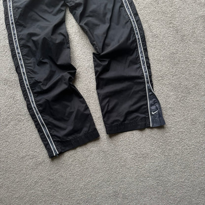 SUPER RARE 2000s Nike Trackpants Black - (XS)
