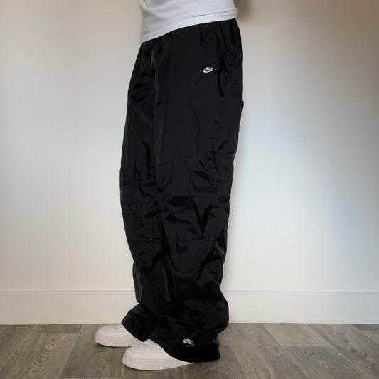 RARE 2000s Baggy Nike Trackpants Black - (L)
