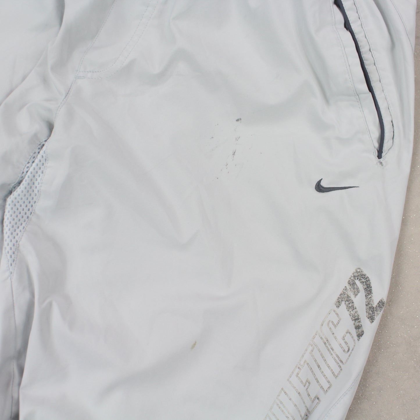 RARE 00s Nike Baggy Trackpants White - (XL)