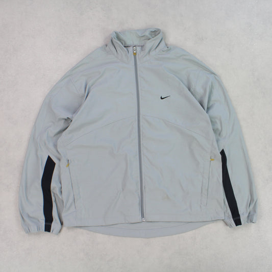 RARE 00s Nike Track Jacket Green - (L)