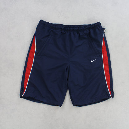 RARE 2000s Nike Track Shorts Navy - (L)