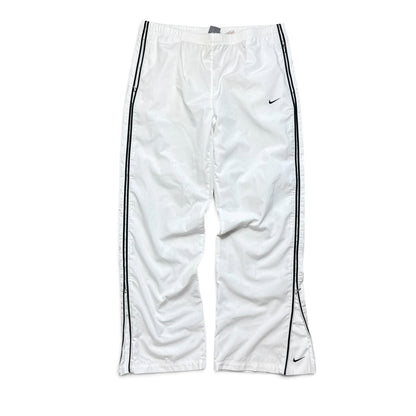 SUPER RARE 2000s Baggy Nike Trackpants White - (S)