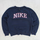 RARE Vintage 00s Nike Spell Out Sweatshirt Navy - (S)