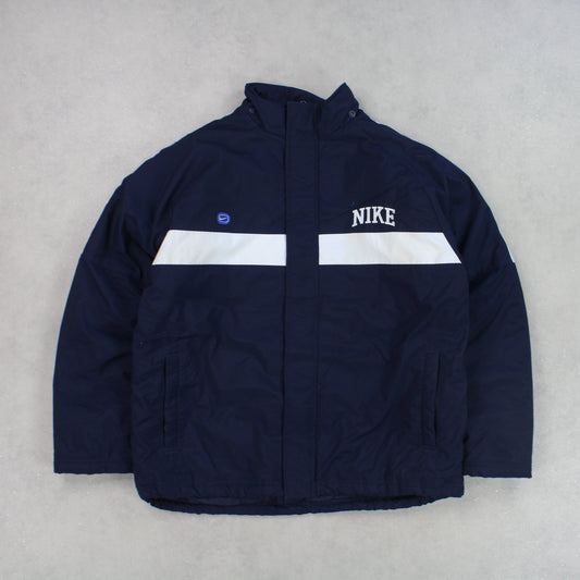 RARE 00s Nike Padded Jacket Blue - (XL)