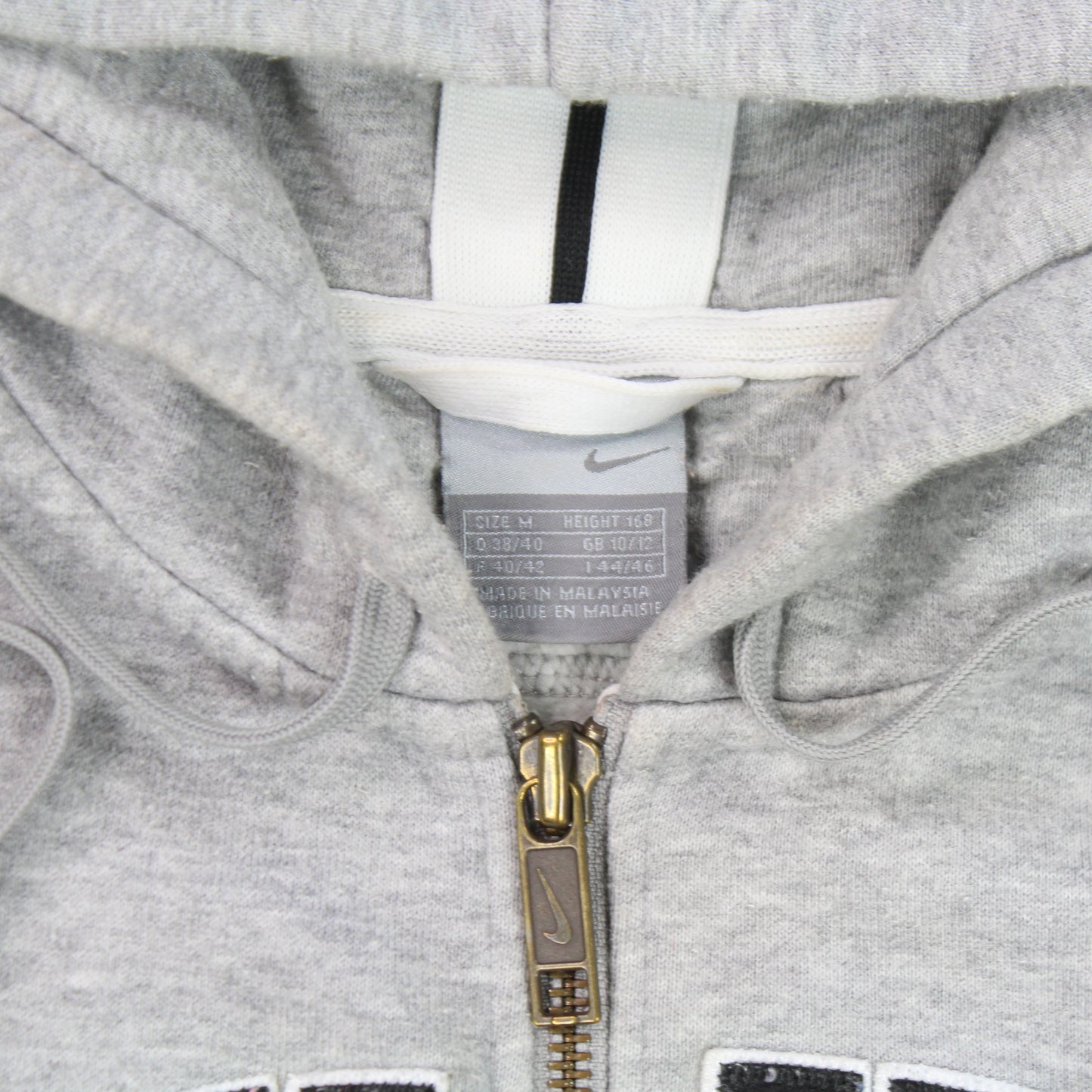 RARE Vintage 00s Nike Zip Up Hoodie Grey - (S)