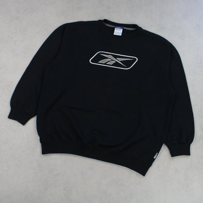 RARE 1990s Reebok Sweatshirt Black - (L)