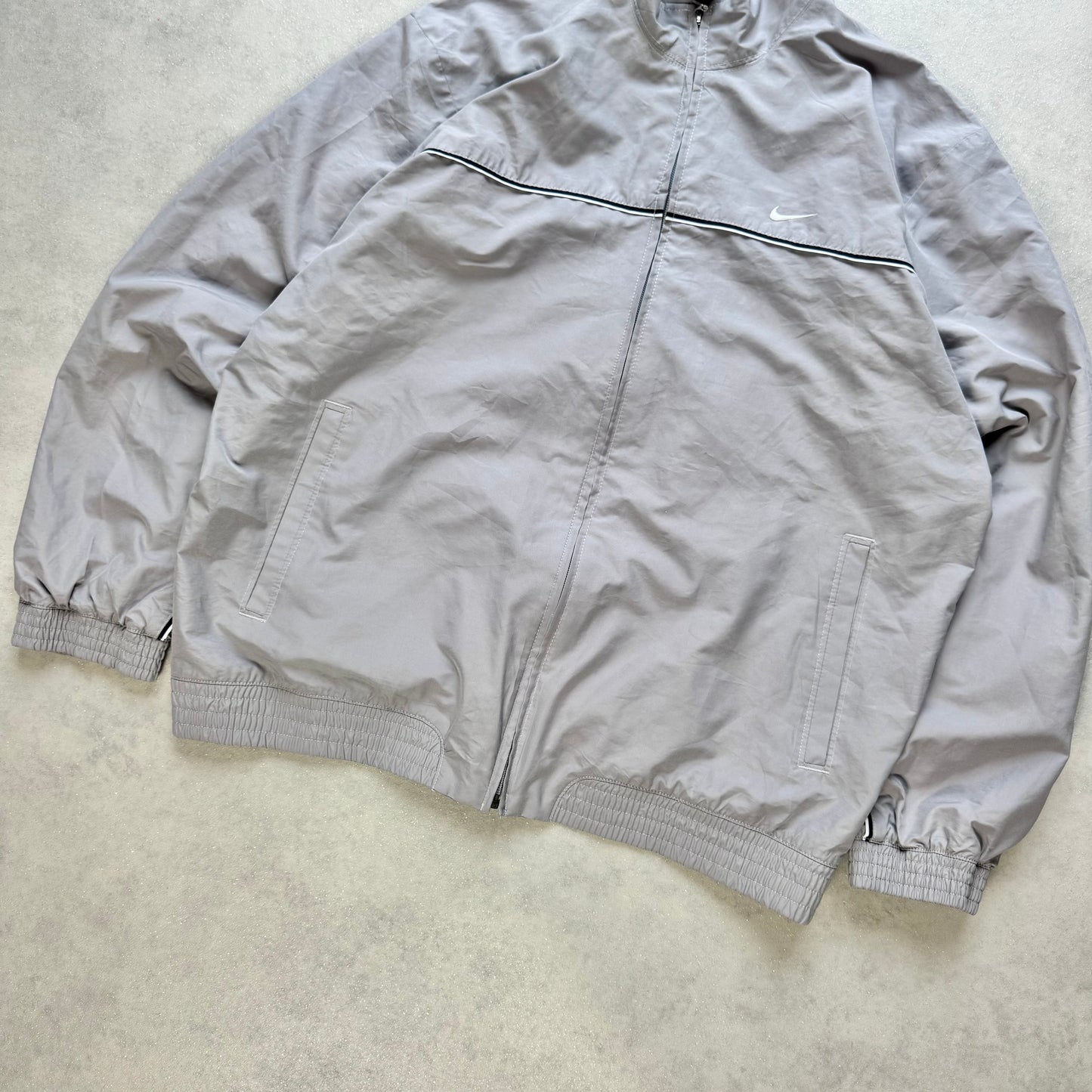 RARE 2000s Nike Track Jacket Grey - (L)