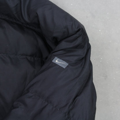 RARE Vintage 1990s Nike Puffer Jacket Black - (L)