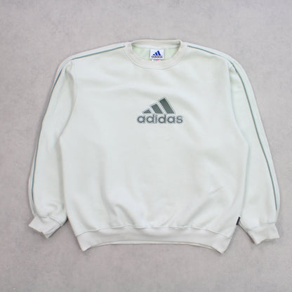 RARE Vintage 1990s Adidas Sweatshirt Cream - (S)