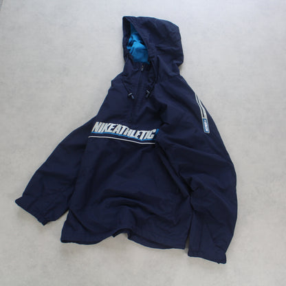 RARE 2000s Nike Hooded Jacket Navy - (L)