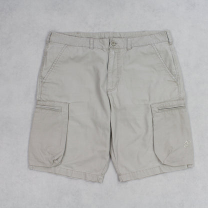 RARE Vintage 00s Nike Cargo Shorts Beige - (L)